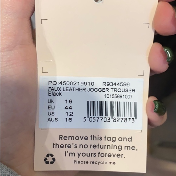 Faux Leather Joggers - Picture 3 of 3